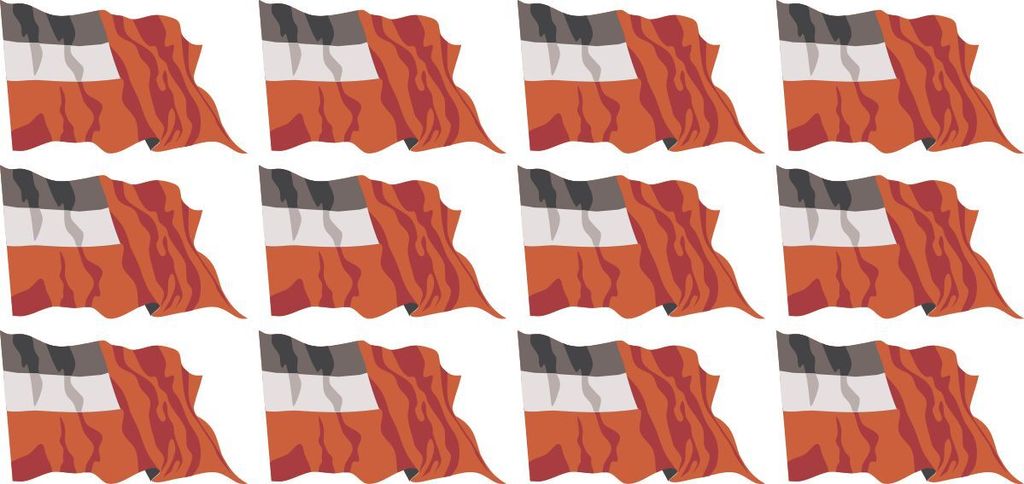 Mini Aufkleber Set - Pack wehend - 50x31mm - selbstklebender Sticker - Fahne - Georgien - Flagge / Banner / Standarte fürs Auto, Büro, zu Hause u...