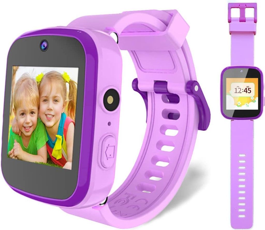 Smartwatch für Kinder, Geschenke für 3–10-jährige Mädchen, Smartwatch mit Dual-Kamera-Touchscreen und Musik-Player, Lernspielzeug, Geburtstag...