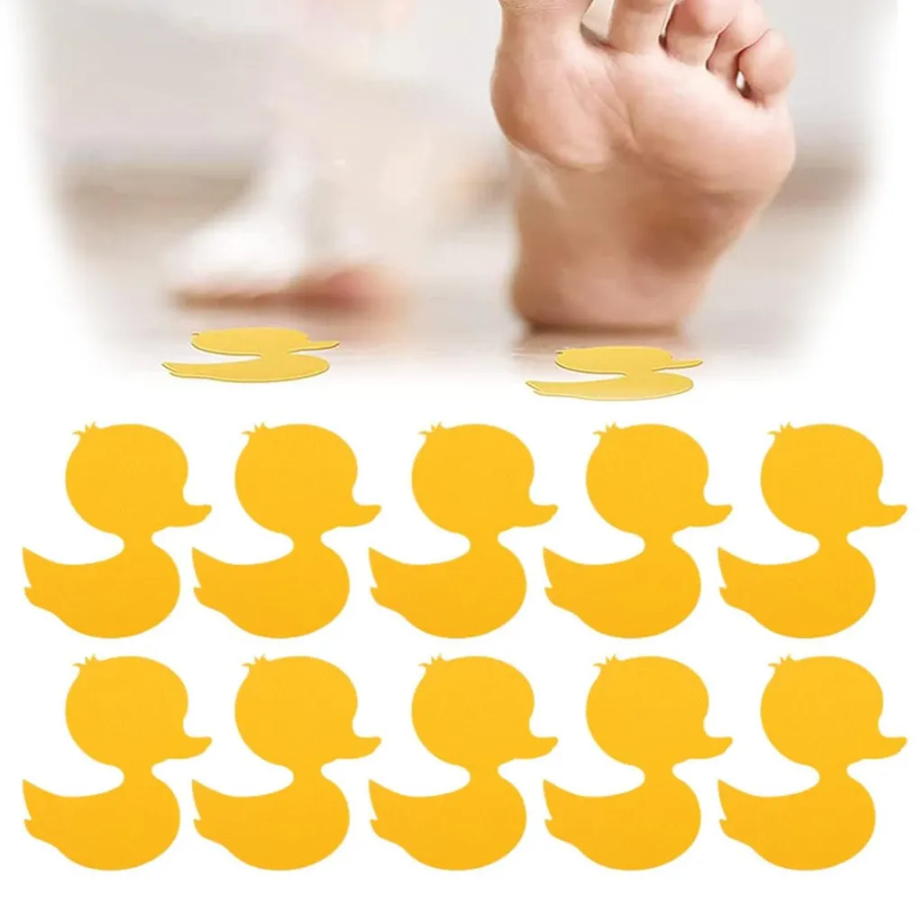 Lot de 12 autocollants antidérapants canard pour baignoire enfant