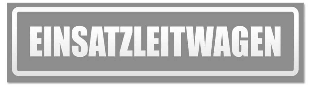 Kiwistar - Autoaufkleber - Grau - 45 x 12 cm - Einsatzleitwagen invertiert - Hinweis Aufkleber Sticker für Auto, Kfz, Fahrrad, PKW, LKW