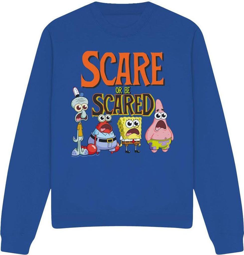 SpongeBob SquarePants - "Scare Or Be Scared" Sweatshirt für Herren/Damen Uni TV12600 (XL) (Königsblau)