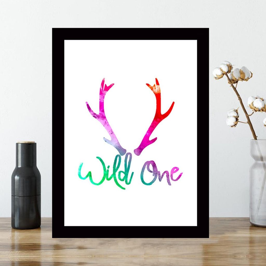 Wallity, SC09993- HRL2530, Bunt, Leinwandbilder, 24 x 29 cm, Gemälde: 100% MDF