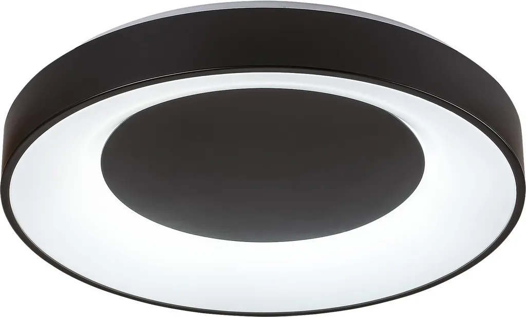 Rabalux Plafonnier Rond LED 38W Ceilo Noir - Télécommande & 48cm