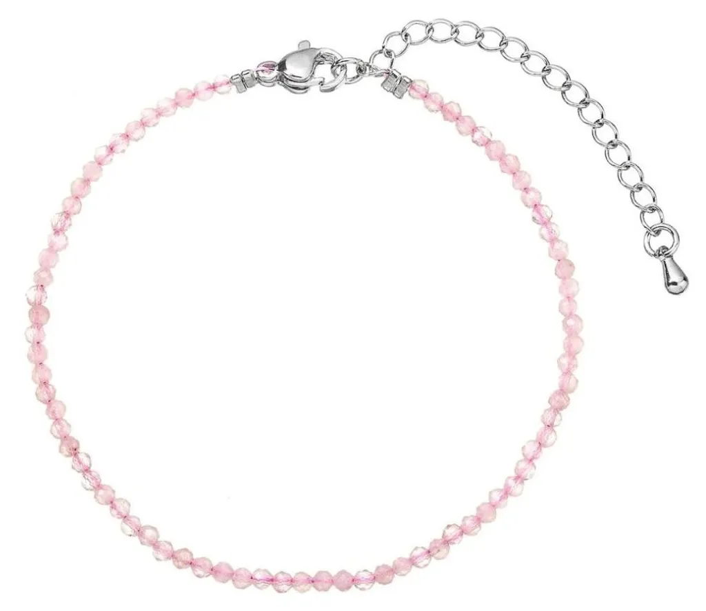 Bracelet perles opales roses 43055.3, design minéral aux tons pastel