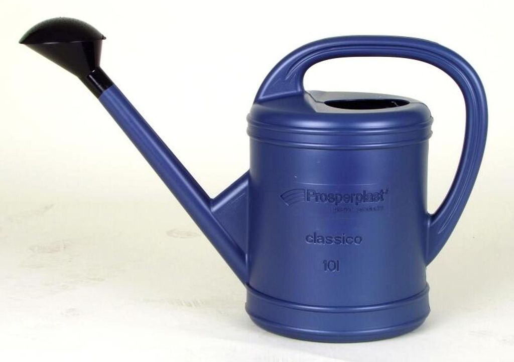 Große Gießkanne 10L in Blau mit Brause Wasserkanne Kunststoff Gartengießkanne