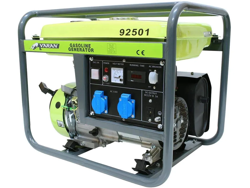 Varan Motors 92501 Générateur 2800W Essence 2x230V et 12VDC Robuste