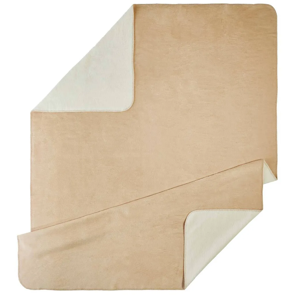 Couverture de salon réversible 150x200 chaude en microfibre toucher velours