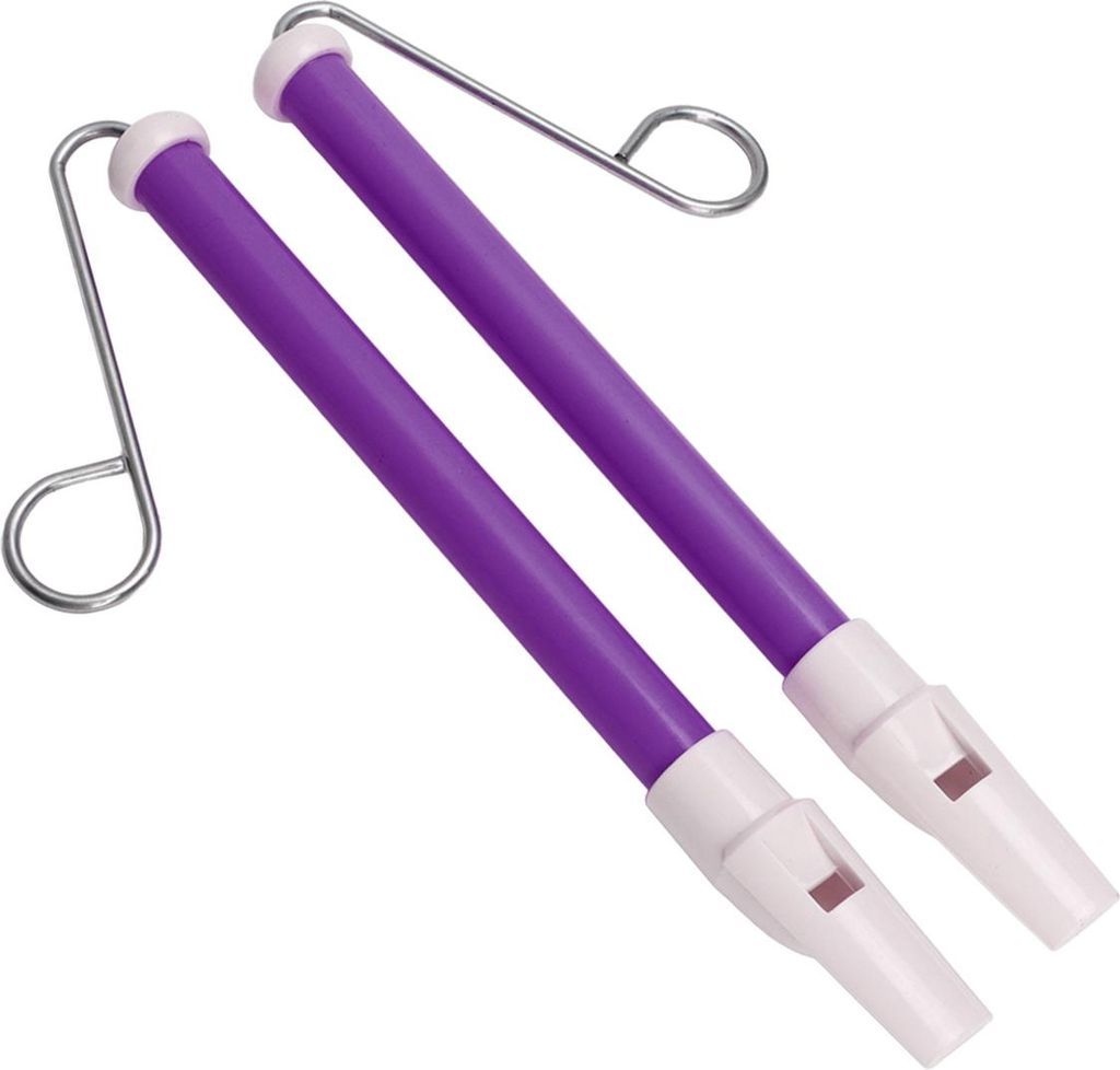 2 Stück Schiebepfeifen aus ABS-Metall, sicher und einfach zu spielen, schöne Farbe Rosa, Kindermusikinstrument
