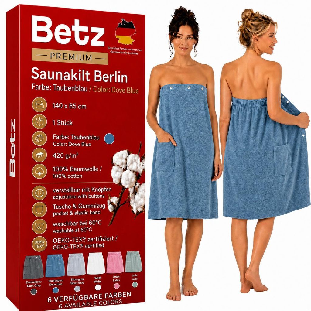 Betz Saunakilt Berlin – Frottee Saunakilt für Damen Produktbild 