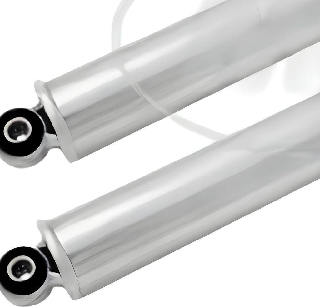Simson Paar Federbeine - hinten - chrom u. Chromhülse - S50, S51, S53, KR51, SR50, SR80, SR4-1 bis SR4-4