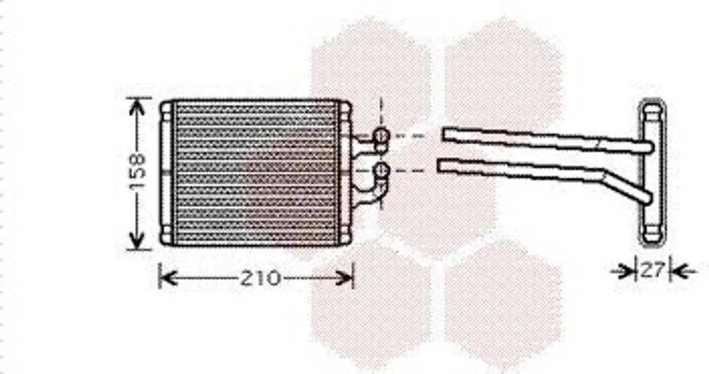 Radiateur de chauffage VAN WEZEL 83006067 pour KIA Picanto SA