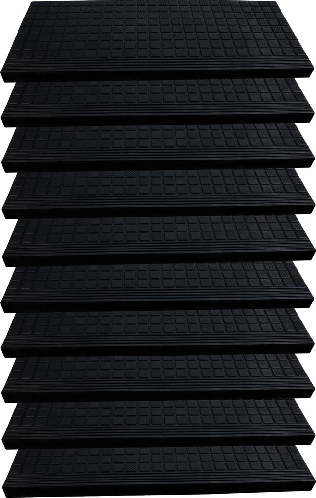 BigDean Stufenmatte aus Gummi 10 Stück - 65x26cm - mit Produktbild 