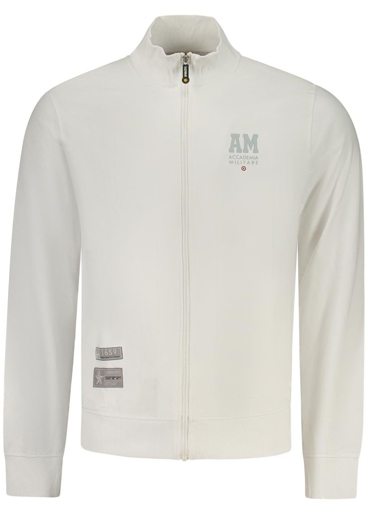 Herren-Weiß-Sweatshirt mit Reißverschluss - Stilvoll und Funktionell