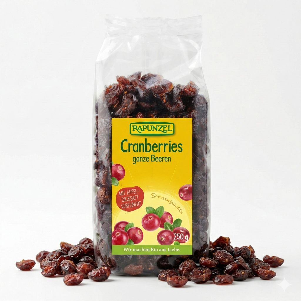 Rapunzel  Cranberries, getrocknet 250g - 6 Beutel Produktbild 