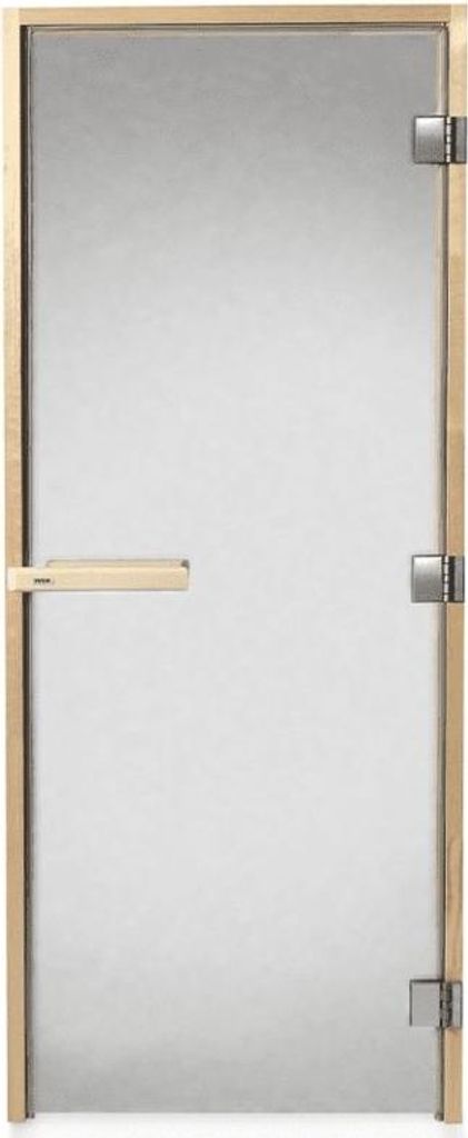 TYLÖ Saunatüre DGB 7x19 rauchgetöntes Glas mit Kiefern-/Fichtenholzrahmen