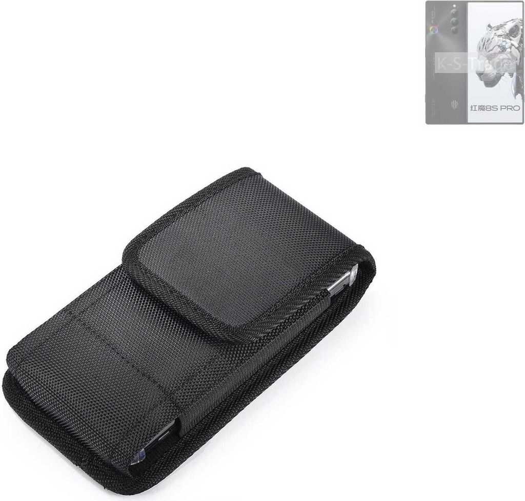 Holster Gürteltasche kompatibel mit Nubia Redmagic 8S Pro Holster Gürtel Tasche wasserabweisend Handy Hülle Schutz Hülle Outdoor schwarz K-S-Trade