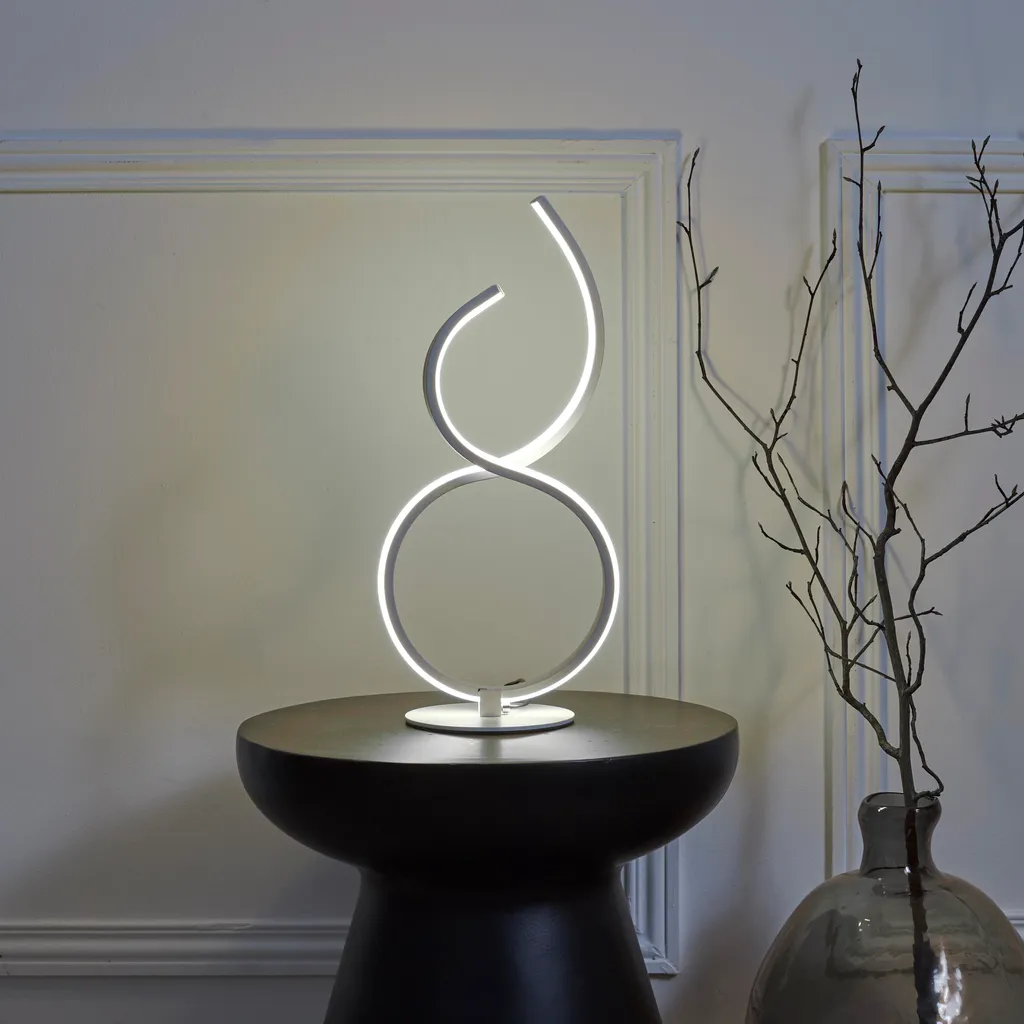Lampe LED Design Blanc Tactile avec Luminosité Réglable Intérieur Zen