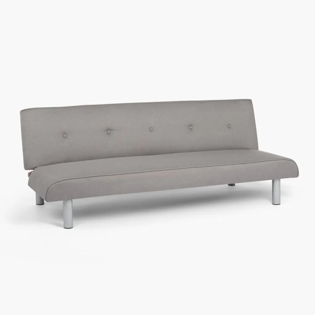 Canapé convertible 3 places gris Larimar XL - Banquette lit salon tissu
