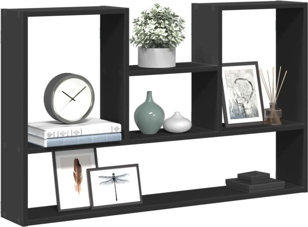 Maison Exclusive - Wandregal Schwarz 99x15x60 cm Holzwerkstoff