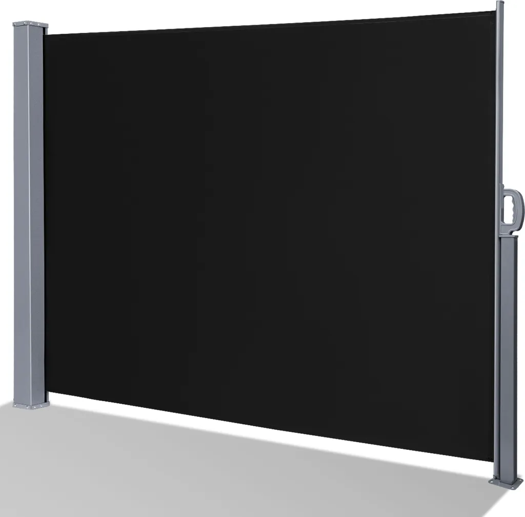 Tenda da Sole Laterale Estensibile SWANEW 160x300cm Alluminio Nero