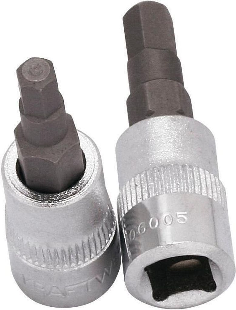 KRAFTWERK 106005, Einzelner Artikel, Steckdosenadapter, Chrom-Vanadium-Stahl, 1/4", Chrom, Chrom