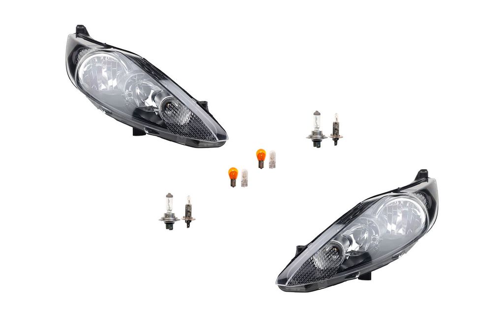 Johns, Scheinwerfer Halogen Front passend für Ford Fiesta 08 08-12 Leuchtmittel Set L R 1580705 1524273 1530505 1549508 1661433 1678066 1734615 8A...