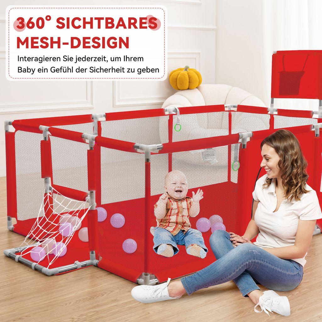 CAMTOA Detská ohrádka 180 x 122 cm Detská ohrádka s Obrázok produktu 6