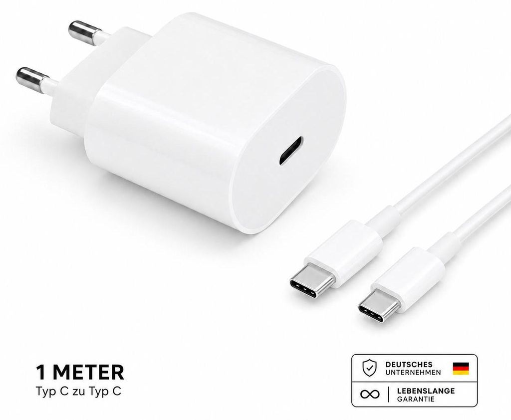 Schnellladegerät USB C Netzteil mit Kabel 20 Watt Universal Produktbild 
