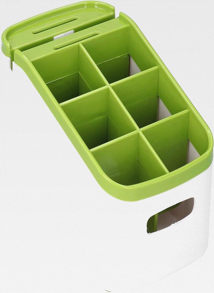 Besteckhalter, ABS-Kunststoff Besteck-Abtropfgestell Küchenutensilienhalter Abfluss-Halter Besteck-Aufbewahrungsbox mit Messerablage Abfluss für ...