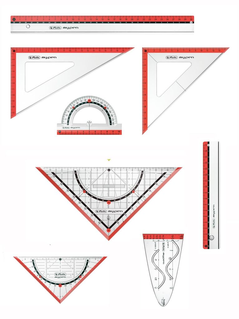 Lineal Geometrie Dreieck Geometrieset Zeichendreieck Parabel Stylex 