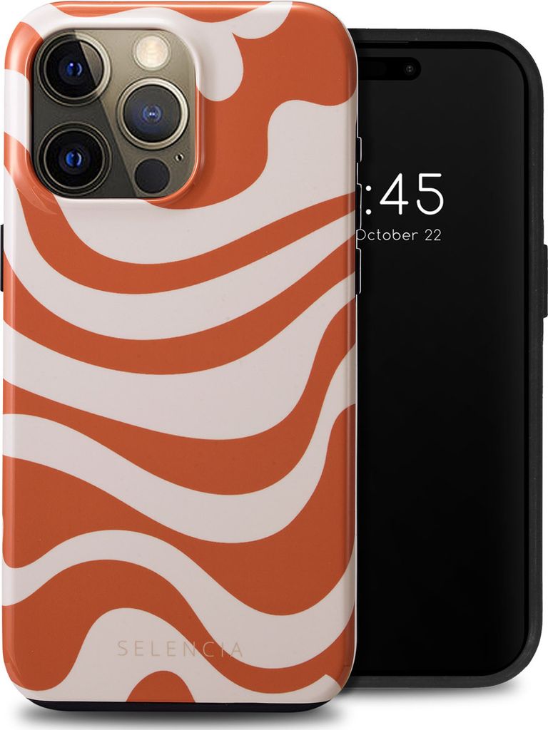 Selencia Vivid Back Cover iPhone 15 Pro Max - Dream Swirl Orange