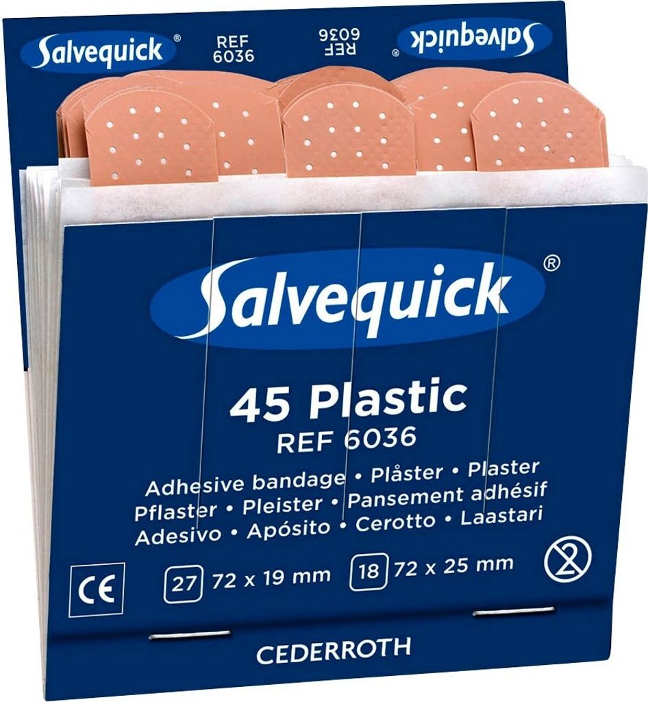 Salvequick pleisters, waterdicht, REF6036 (45 stuks, Productafbeelding 