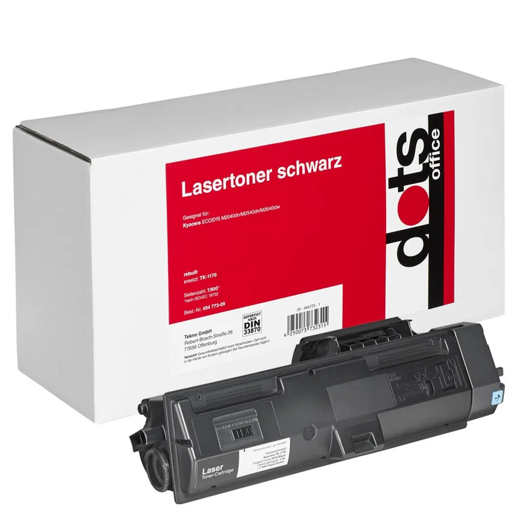 Cartouche Toner Noir TK-1170 compatible Kyocera ECOSYS pour Bureau 7200p