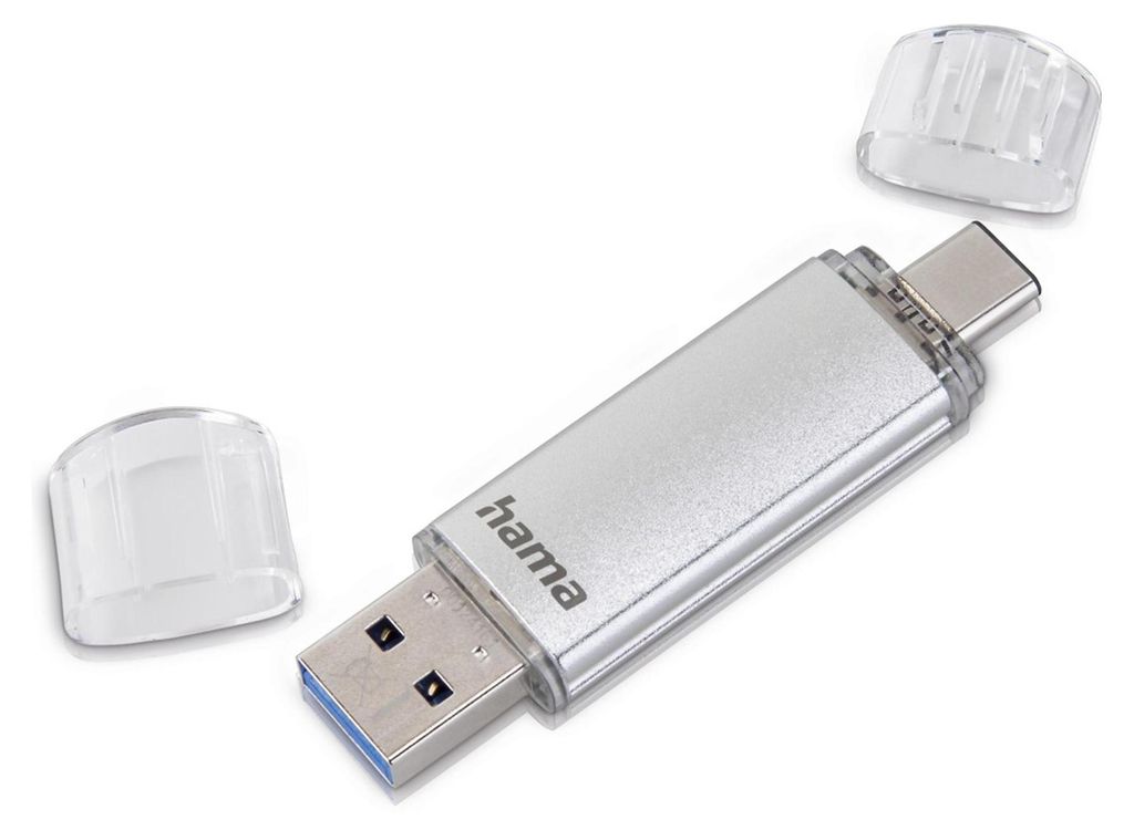 Hama USB-Stick C-Laeta, Type-C USB 3.1, 16GB, Silber Produktbild 