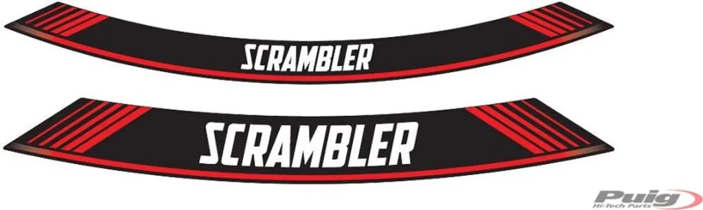 Liserets de Jantes PUIG 9134R Rouge pour Ducati Scrambler Icon Design