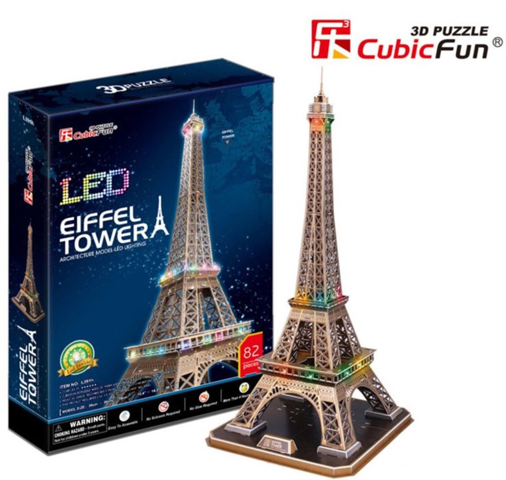CubicFun Cubic Fun 3d Puzzel Eiffel Tower LED, 84 Stück(e), Produktbild 