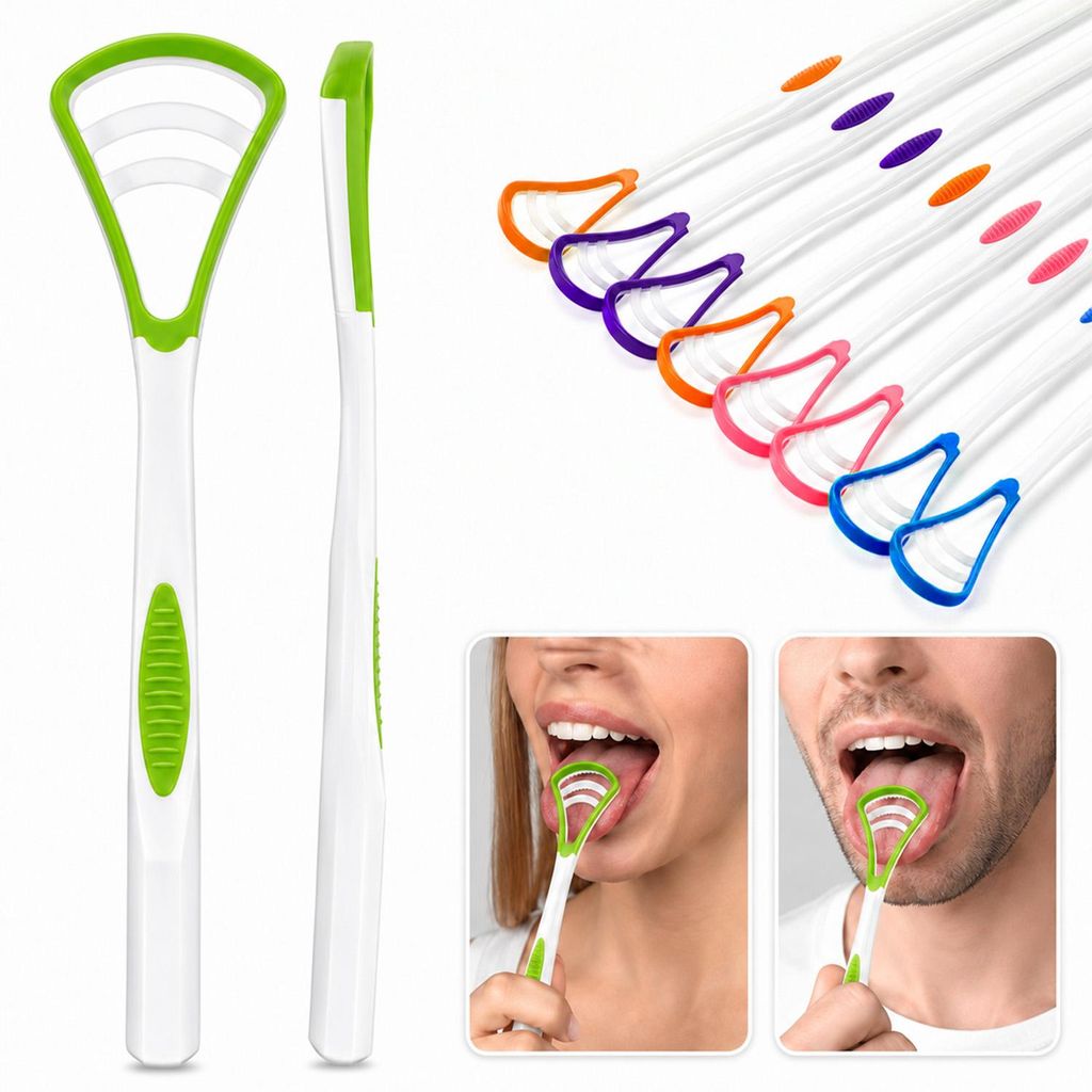 Zungenschaber-Set, 10 Stück, Zungenreiniger aus Silikon & Produktbild 