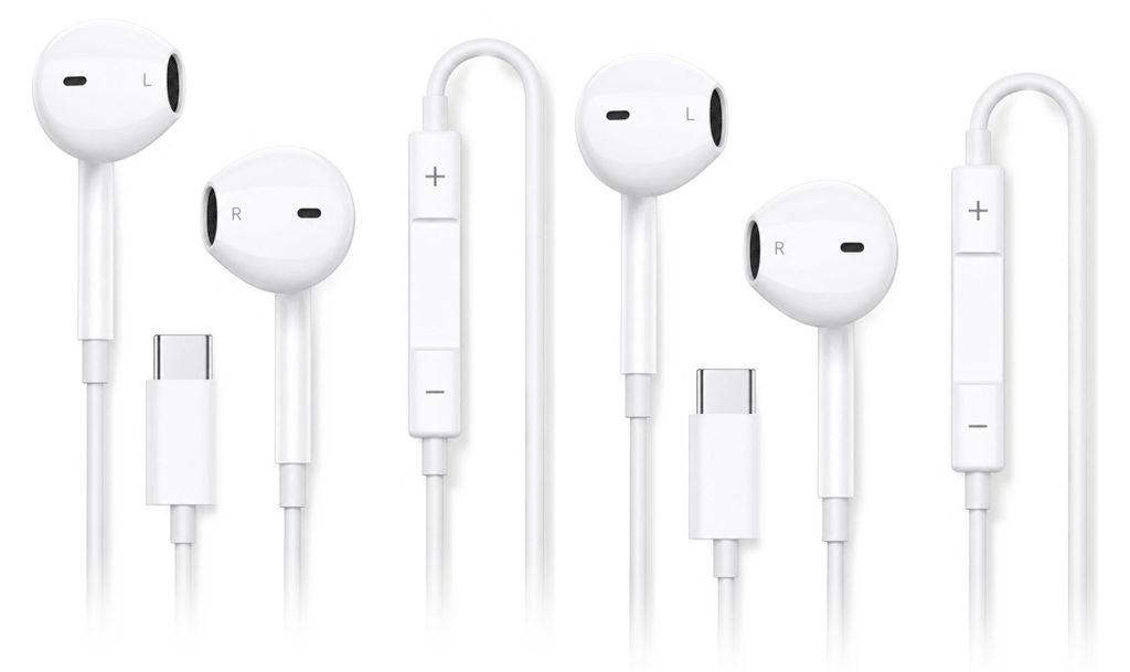 2x USB-C In-Ear Kopfhörer mit Mikrofon – Kabelgebundene Produktbild 