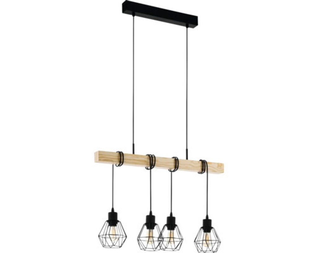 Lustr Eglo Townshend 5 44075 4xE27 60 W černý/hnědý Obrázek produktu 