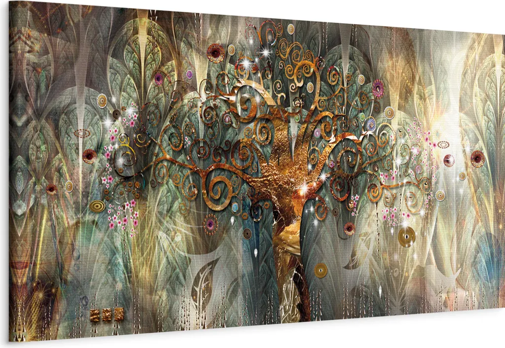 Quadro Astratto Terra della Felicità 120x40 cm - Arredo Muro Moderno