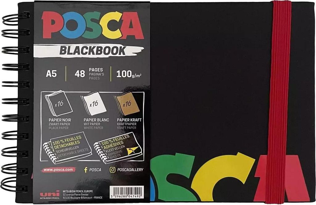 Szkicownik Posca Blackbook   Dla dzieci  Jeden rozmiar Zdjęcie produktu 