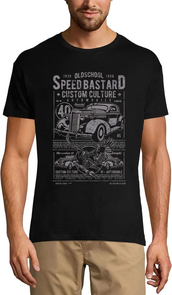 Herren Grafik T-Shirt Oldschool Speed Bastard - Automobil – Oldschool Speed Bastard - Automobile Car – Öko-Verantwortlich Vintage Jahrgang Kur...