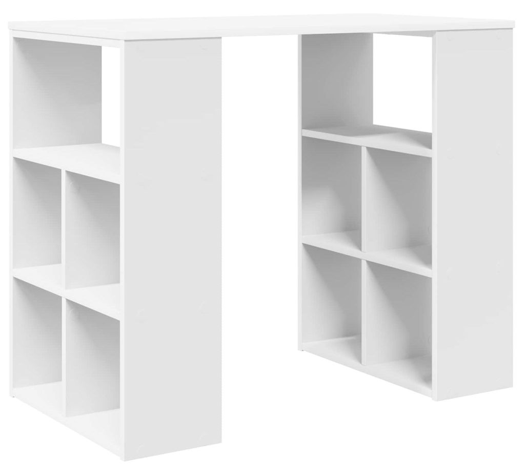 Schreibtisch mit Regal Weiß 90 x 50 x 75 cm Holzwerkstoff