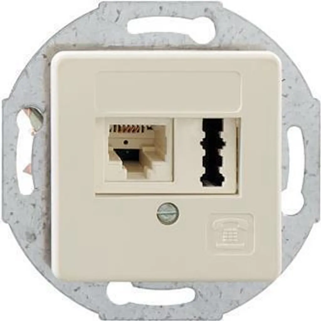 Solution raccordement Rutenbeck 13310301 contre poussière IP20 blanc