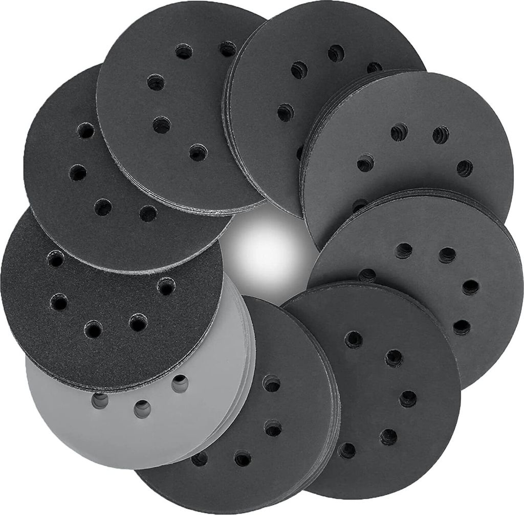 Schleifpapier 125mm Klett Nass Trocken Schleifscheiben, 80 Produktbild 