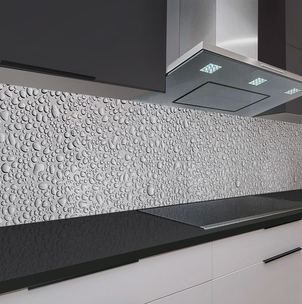Küchenrückwand Regentropfen 60x300 cm – monolithische Produktbild 