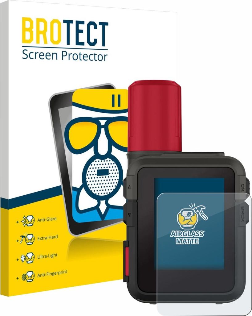 BROTECT Entspiegelungs Schutzglas für Garmin inReach Mini 3 Plus Schutzfolie Panzer Folie Glas Display Schutz matt