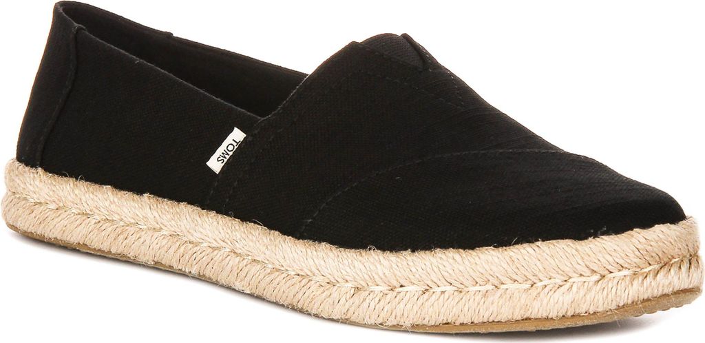 Toms Alpargata Rope 2.0 In Black For Women – 5.5 UK - 38 EU - 7.5 US / Black
