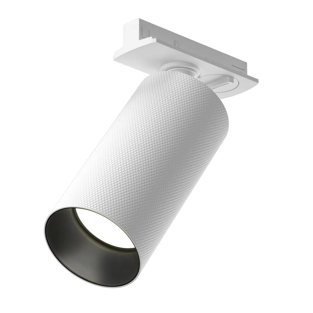 Faretto Maytoni per sistema a binario monofase UNITY Artisan 1x GU10 escl. alluminio bianco 12W per cucina, camera da letto, soggiorno, sala da pranzo, atrio