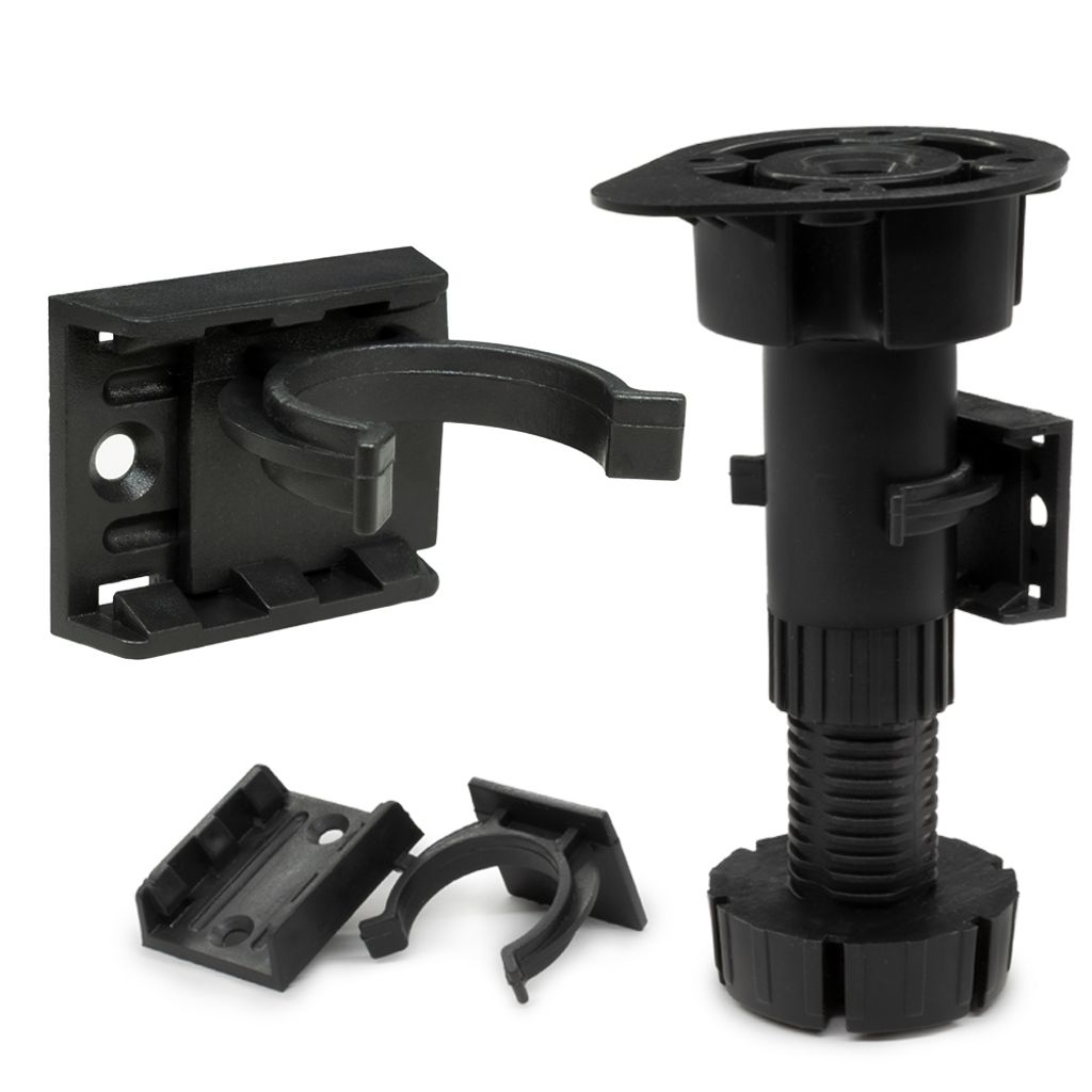 Sockelbefestigungsclips für Möbel – TYP 3, stabile Sockelhalterungen für Küchenmöbel und Möbelbeine